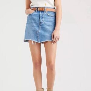 Levi’s 501 Denim High Rise Deconstructed Mini Skirt